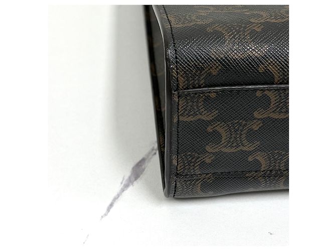 Céline Triomphe Vertical Cabas Kleine Tote Bag Braun - Ansicht 11