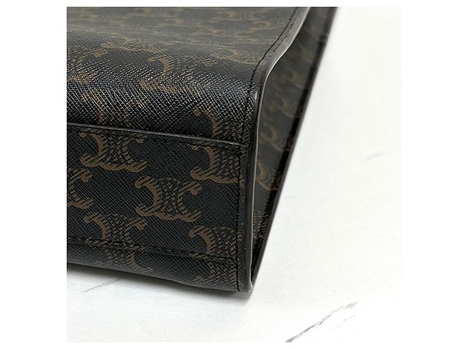Céline Triomphe Vertical Cabas Kleine Tote Bag Braun - Ansicht 12