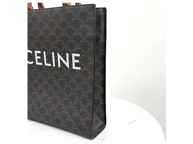 Céline Triomphe Vertical Cabas Kleine Tote Bag Braun - Ansicht 8