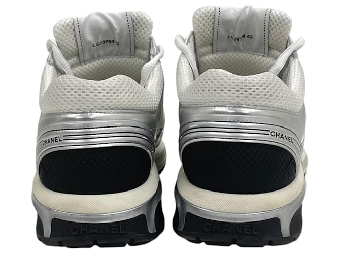Chanel Sneakers Silver CC Logo da uomo Bianco - vista 5
