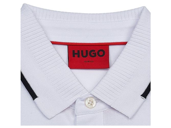 Hugo Boss T-Shirt für Herren mit Deresino-Badge Weiß - Ansicht 4
