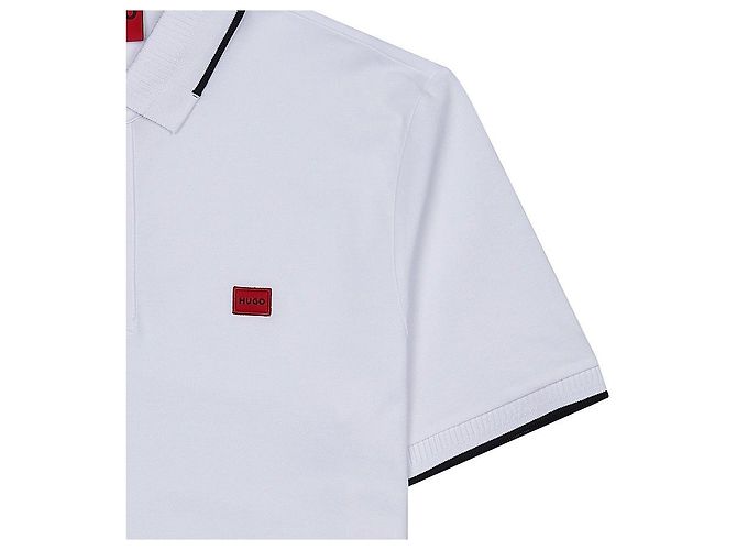Hugo Boss T-Shirt für Herren mit Deresino-Badge Weiß - Ansicht 7