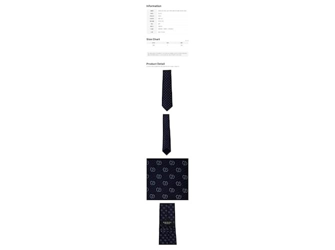 Gucci Cravatta in seta jacquard blu - vista 2