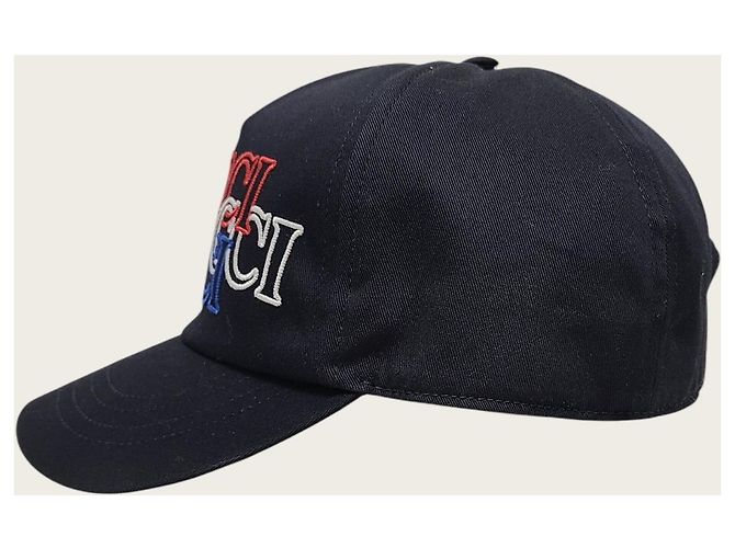 Gucci Cappellino da baseball nero con logo ricamato multicolore - vista 2