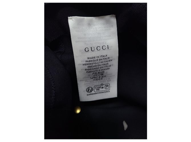 Gucci Cappellino da baseball nero con logo ricamato multicolore - vista 5