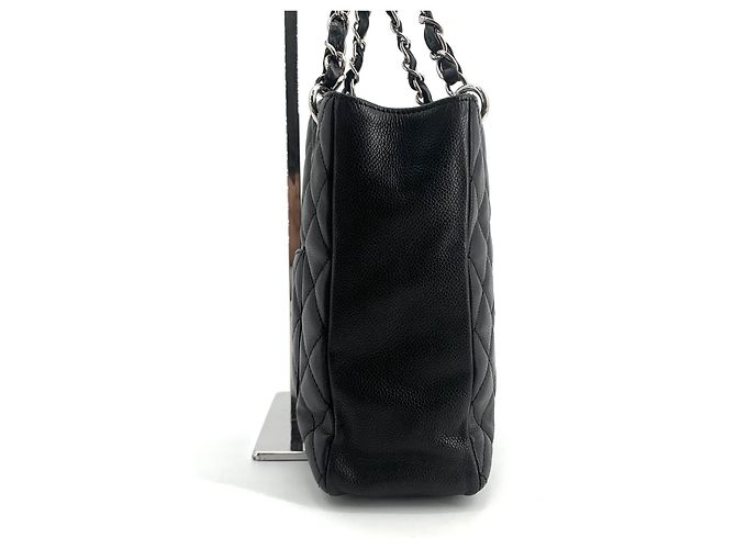 Chanel Borsa a tracolla Caviar Petit Shopping Nero - vista 12