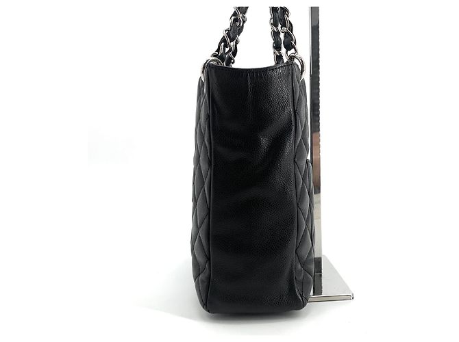 Chanel Borsa a tracolla Caviar Petit Shopping Nero - vista 4