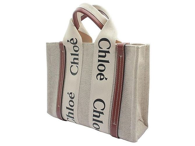 Chloé Borsa Tote e Crossbody Woody Small Marrone - vista 2
