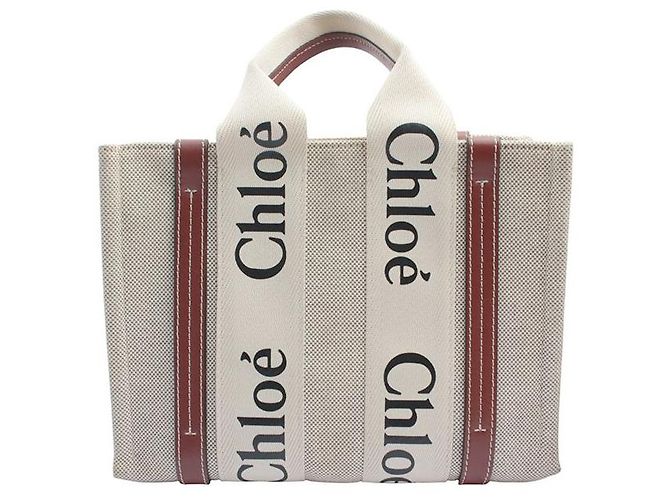 Chloé Borsa Tote e Crossbody Woody Small Marrone - vista 3