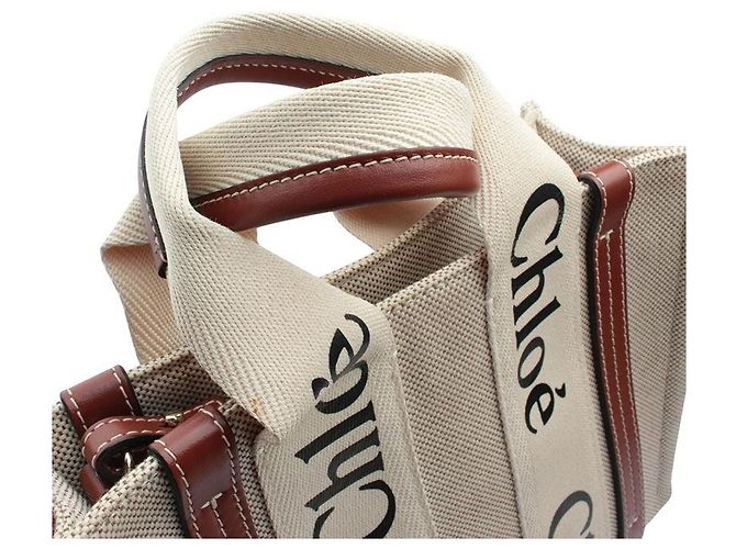 Chloé Borsa Tote e Crossbody Woody Small Marrone - vista 6