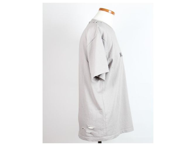 Balenciaga Blur Logo Vintage Jersey T-Shirt Grau Braun - Ansicht 4