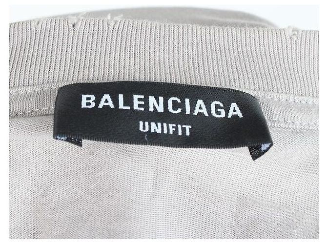 Balenciaga Blur Logo Vintage Jersey T-Shirt Grau Braun - Ansicht 6