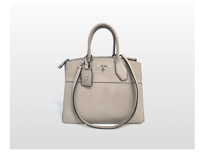 Louis Vuitton Borsa Tote City Steamer MM Medium Beige Marrone - vista 2