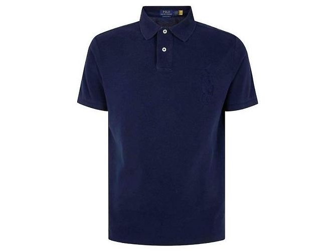 Ralph Lauren Custom Slim Fit Hemd mit besticktem Pony Blau - Ansicht 4