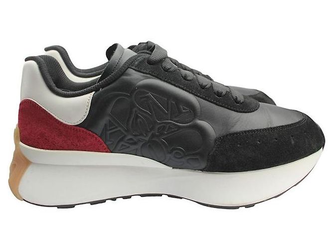 Alexander Mcqueen Sneakers da uomo nere e bordeaux Rosso - vista 3
