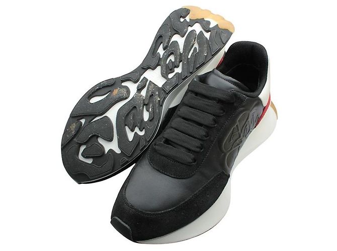 Alexander Mcqueen Sneakers da uomo nere e bordeaux Rosso - vista 4