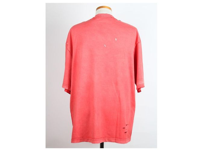Balenciaga Grafik-Logo Vintage Jersey T-Shirt Rot - Ansicht 2