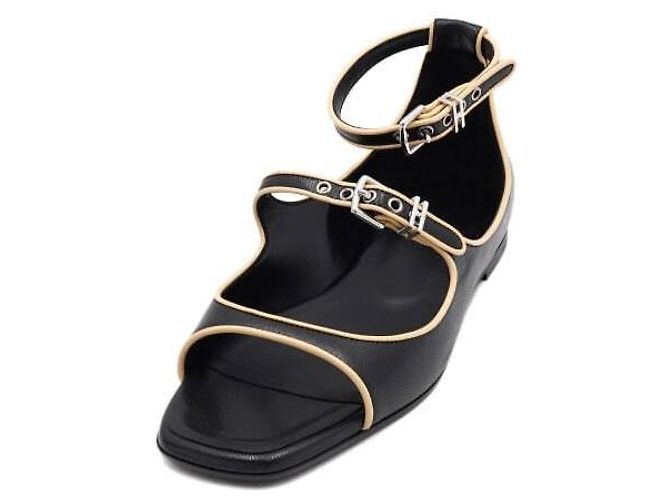 Hermès Sandali Logo Donna Noir Nero - vista 2