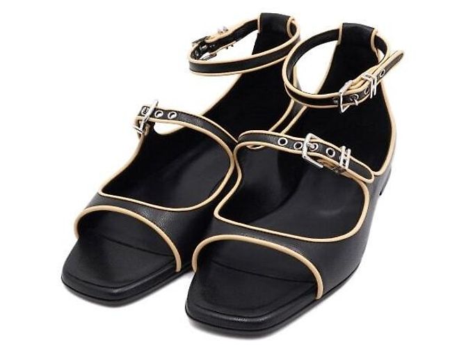 Hermès Sandali Logo Donna Noir Nero - vista 3