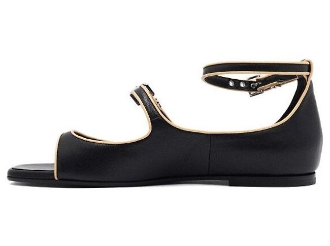 Hermès Sandali Logo Donna Noir Nero - vista 4