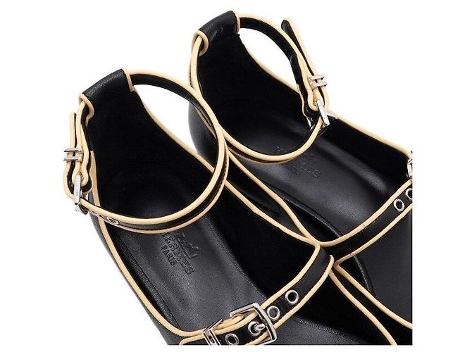 Hermès Sandali Logo Donna Noir Nero - vista 7