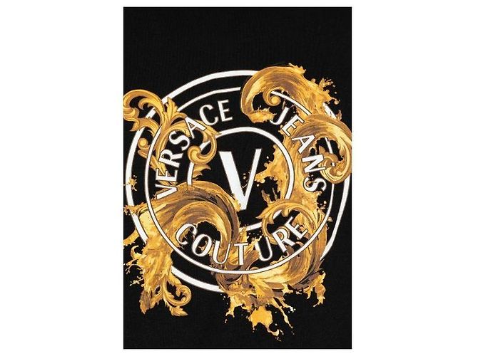 Versace Bedrucktes T-Shirt aus Baumwolljersey Schwarz - Ansicht 5