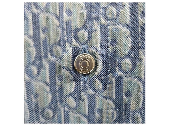 Dior Kurzarmhemd blau Baumwollmischung - Ansicht 4
