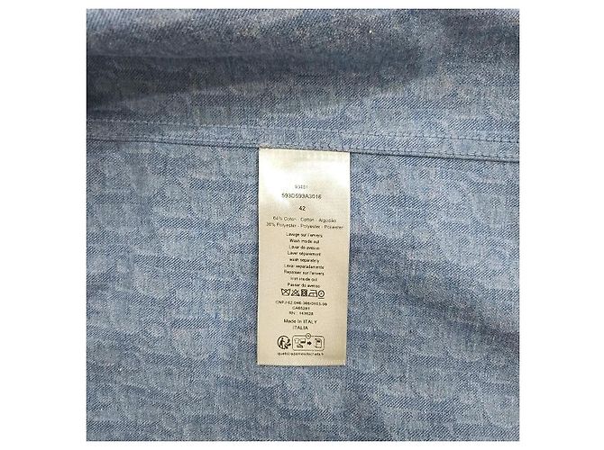 Dior Kurzarmhemd blau Baumwollmischung - Ansicht 5