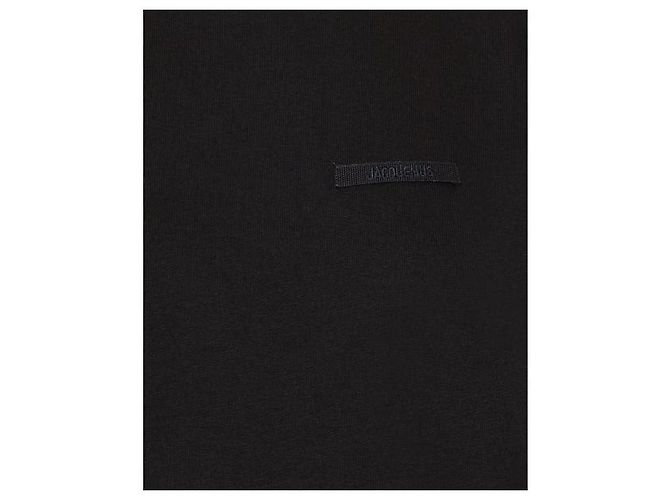 Jacquemus Kurzarm-T-Shirt aus Ripsband Schwarz - Ansicht 6