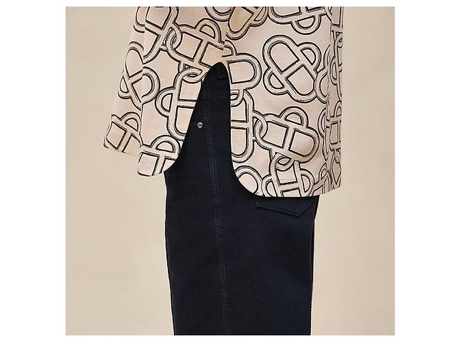 Hermès Maxi T-Shirt Mujer Manga Corta Beige Castaño - vista 4
