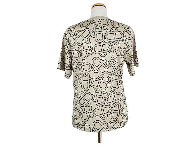 Hermès Maxi T-Shirt Mujer Manga Corta Beige Castaño - vista 6