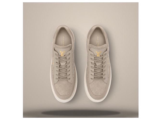 Louis Vuitton Beverly Hills Sneaker Beige Marrone - vista 4