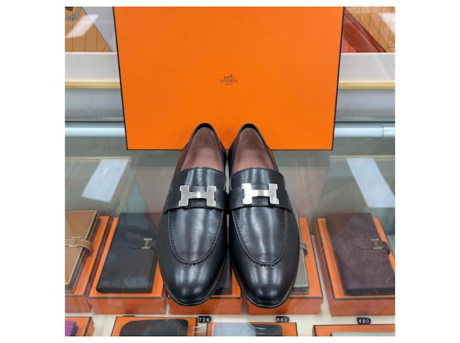 Hermès Paris Loafer Black Silver Nero - vista 4