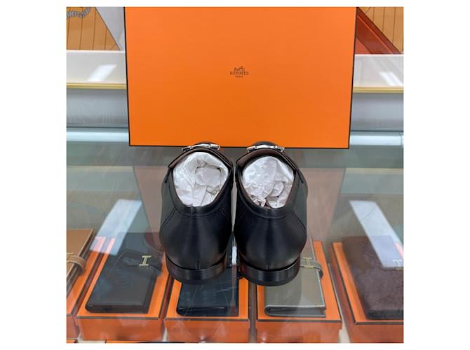 Hermès Paris Loafer Black Silver Nero - vista 5
