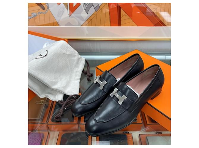 Hermès Paris Loafer Black Silver Nero - vista 6