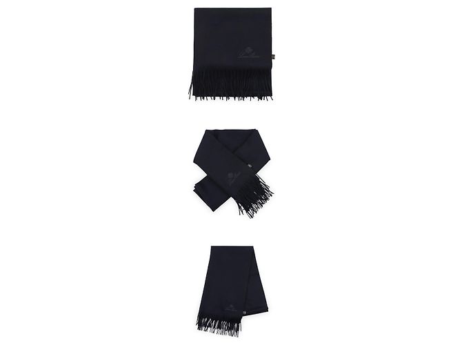Loro Piana Sciarpa in cashmere da uomo (Navy) Blu - vista 3
