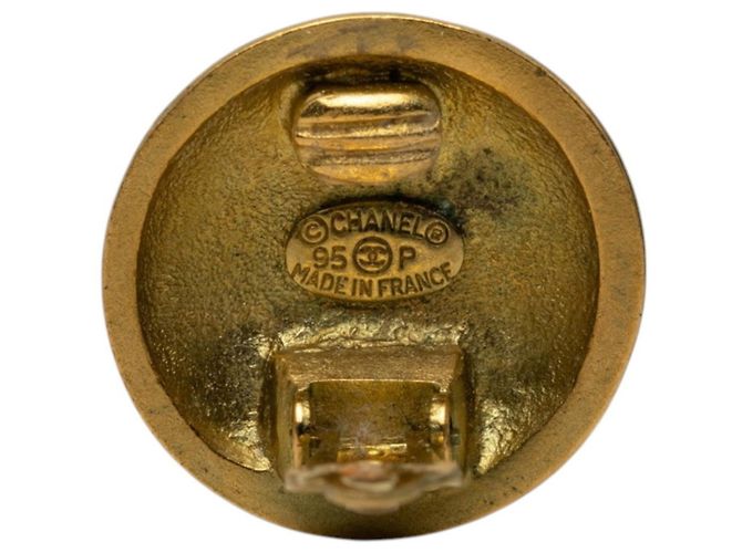 Timeless Chanel Vintage Coco Mark vergoldete Clip-Ohrringe Golden - Ansicht 3