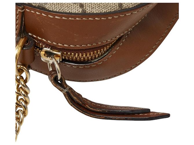 Borsa a tracolla Gucci GG Supreme Tiger Marrone Beige - vista 10