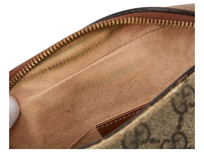 Borsa a tracolla Gucci GG Supreme Tiger Marrone Beige - vista 11