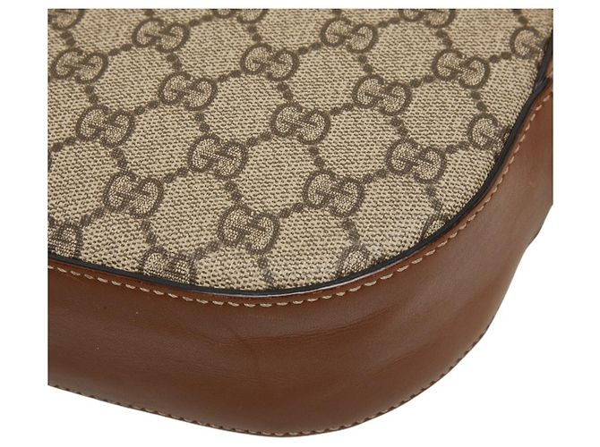 Borsa a tracolla Gucci GG Supreme Tiger Marrone Beige - vista 6