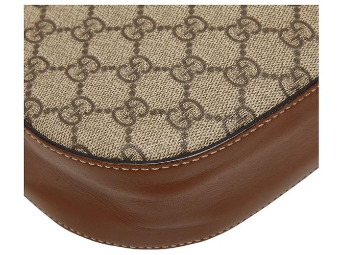 Borsa a tracolla Gucci GG Supreme Tiger Marrone Beige - vista 7