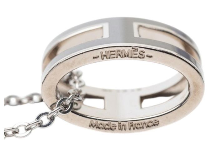 Hermès Collar Hermes Pop H Negro Plata - vista 5