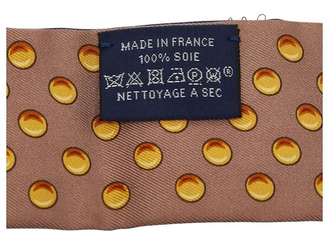 Hermès Hermes Twilly Grand Tralala Schal Beige Marineblau - Ansicht 4