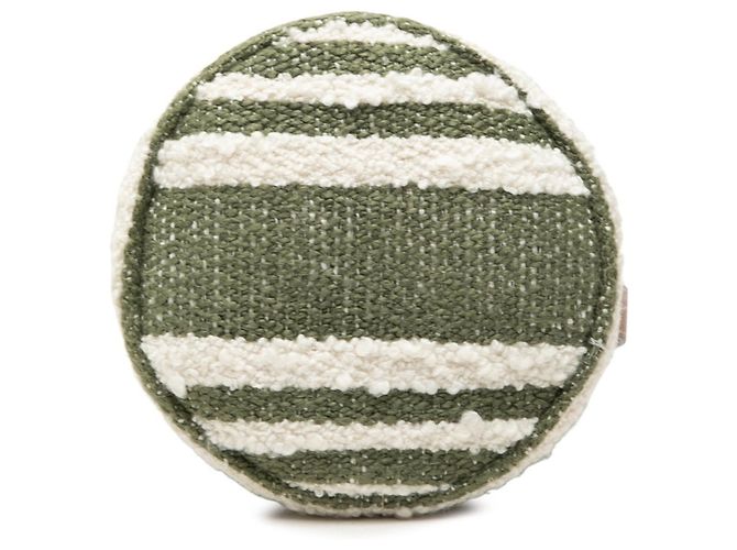 Céline Bolso Celine Teen Drawstring Logo Blanco Verde Crudo - vista 3