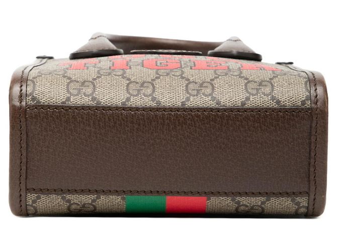 Borsa Gucci Tiger GG Supreme Interlocking G Marrone Beige - vue 3