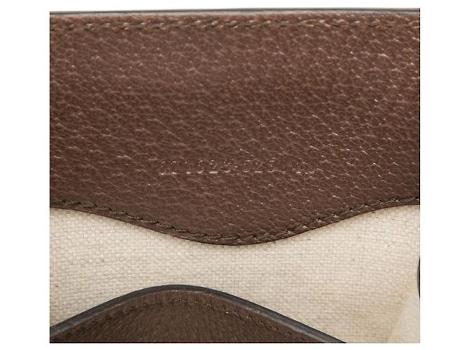 Borsa Gucci Tiger GG Supreme Interlocking G Marrone Beige - vue 6