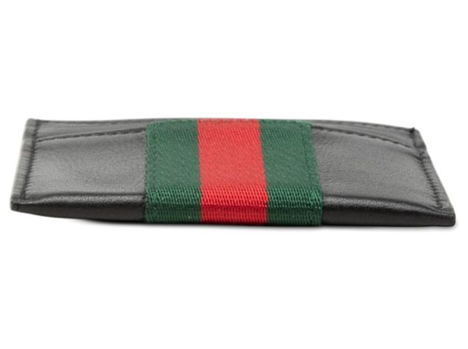 Portabiglietti Gucci in pelle nera Nero - vista 3