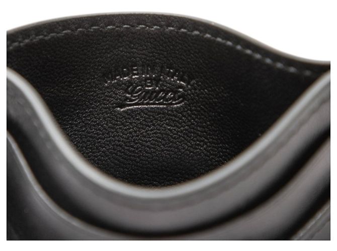Portabiglietti Gucci in pelle nera Nero - vista 5