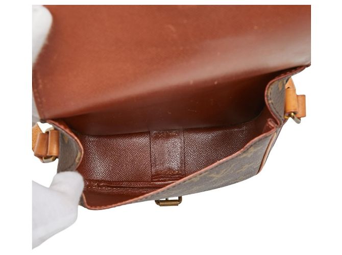 Louis Vuitton Monogram Mini Cartouchiere Schultertasche Braun - Ansicht 13