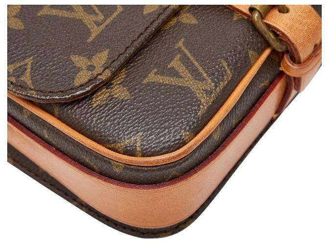 Louis Vuitton Monogram Mini Cartouchiere Schultertasche Braun - Ansicht 5
